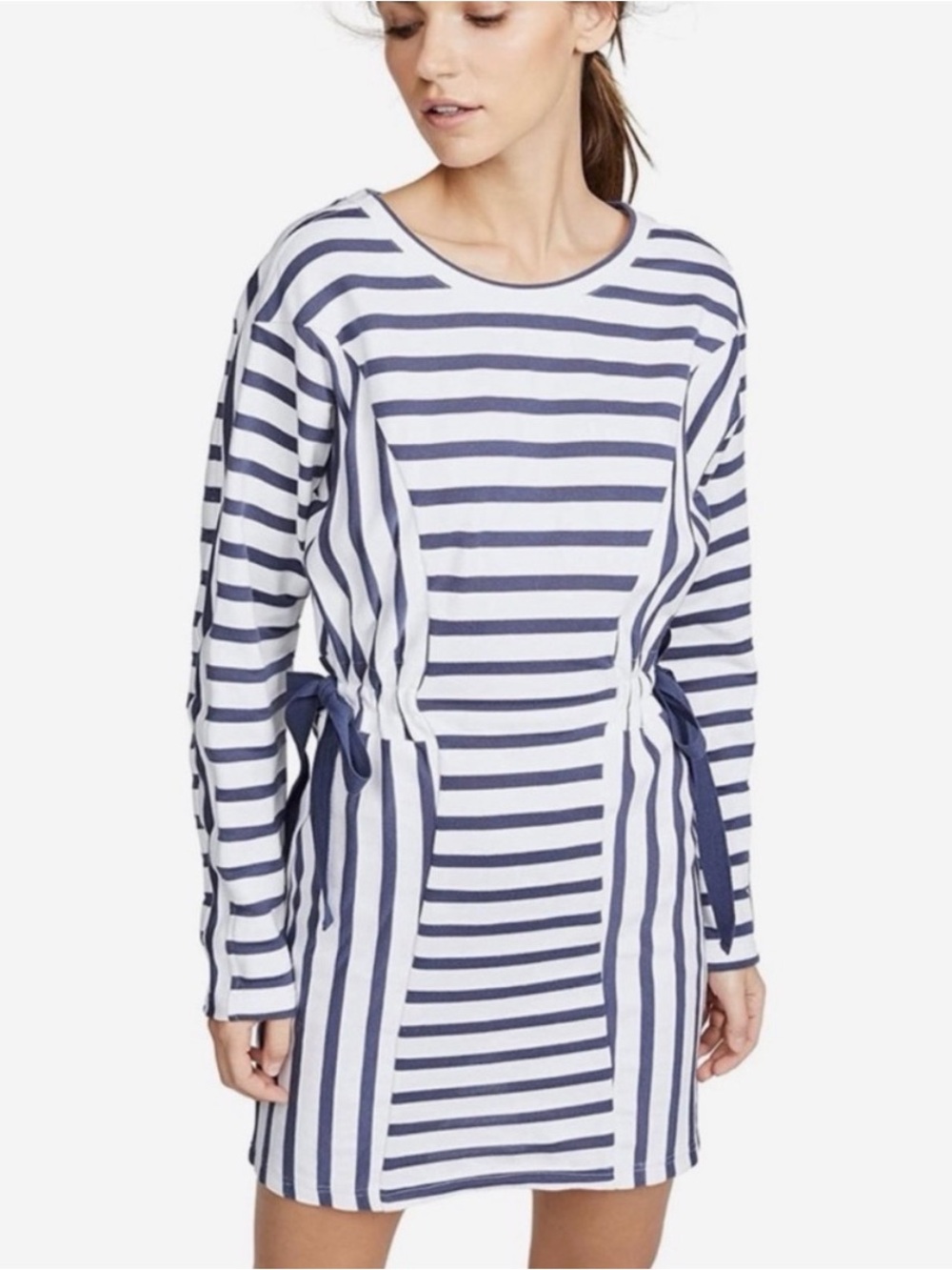 Parker Shauna Striped Cotton Dress Sz M EUC